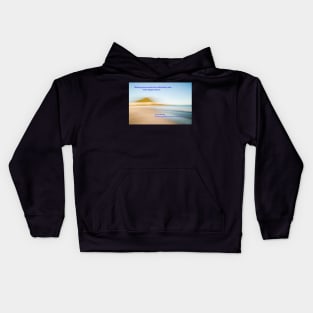 Birthday wishes card, coastal abstract image in soft environmental tones. Kids Hoodie